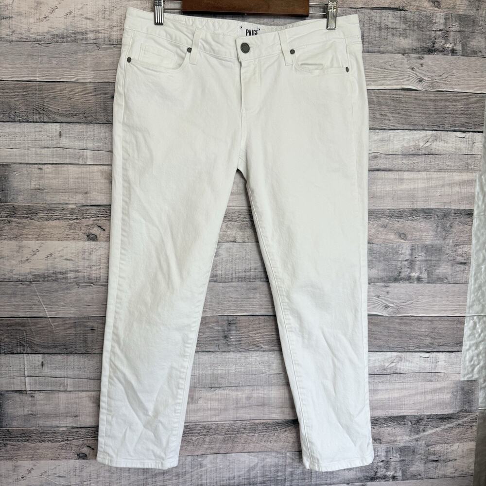Paige Women's Jimmy Jimmy Crop White Jeans Size 29